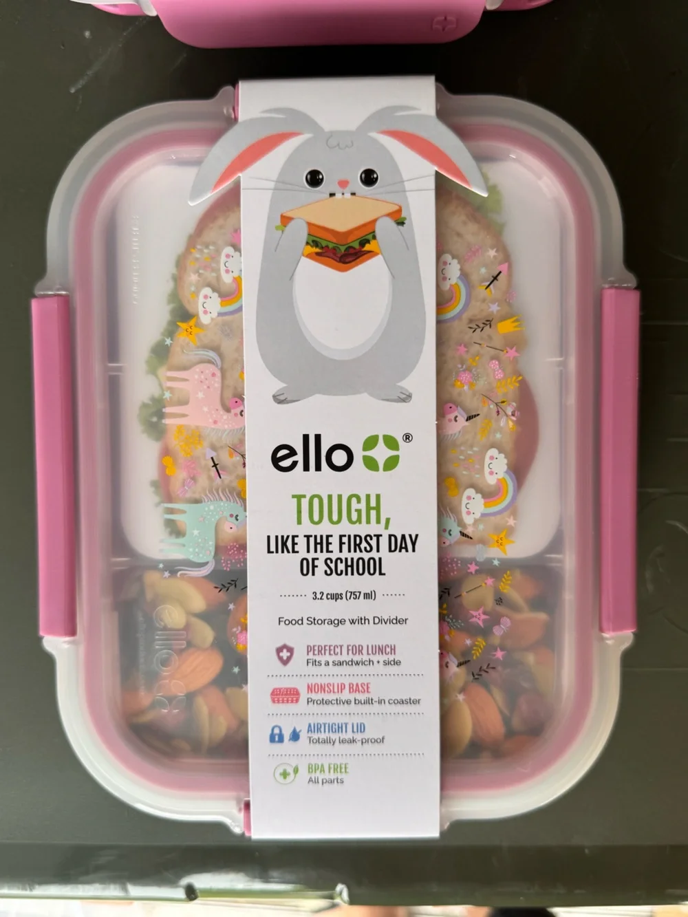 Set of Two NWT Pink Stackable Food Storage Containers - Durable Snap-Lock Set